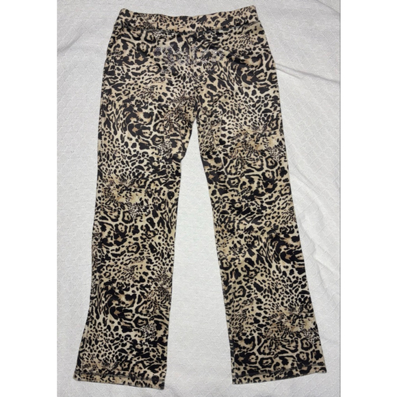 NWT HTF Juicy Couture Bling Track Suit Ocelot Animal  Print Size Medium Y2K Glam - Picture 4 of 11